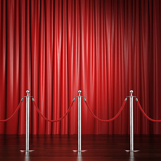 istock red rope barrier with a curtain 491324401