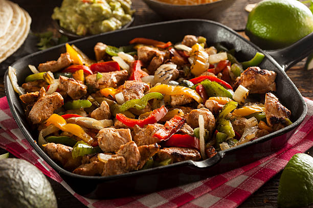istock Homemade Chicken Fajitas with Vegetables 491324765
