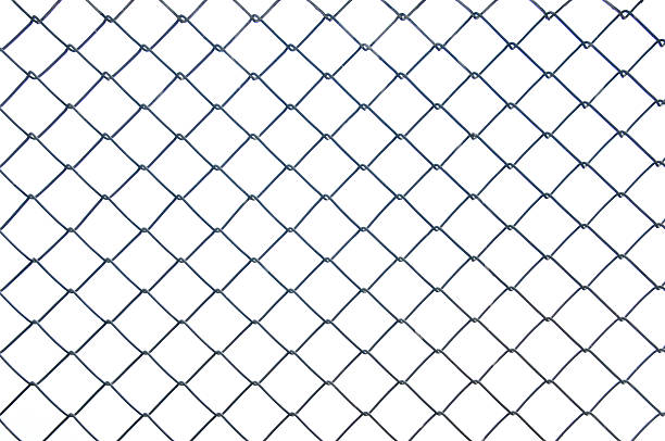 istock Chainlink metal wire fence 491325359
