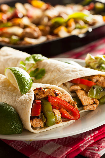 istock Homemade Chicken Fajitas with Vegetables 491326025