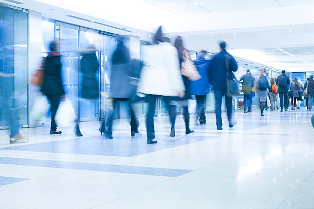 istock Blur Movement people in Rush Hour train station, London, UK 491326065