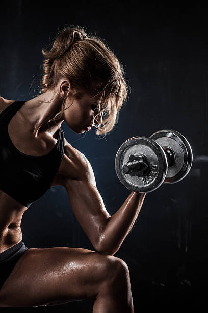 istock Fitness with dumbbells 491326975