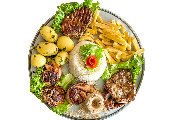 istock Capybara steak ,Brazilian food,in white background 491327191