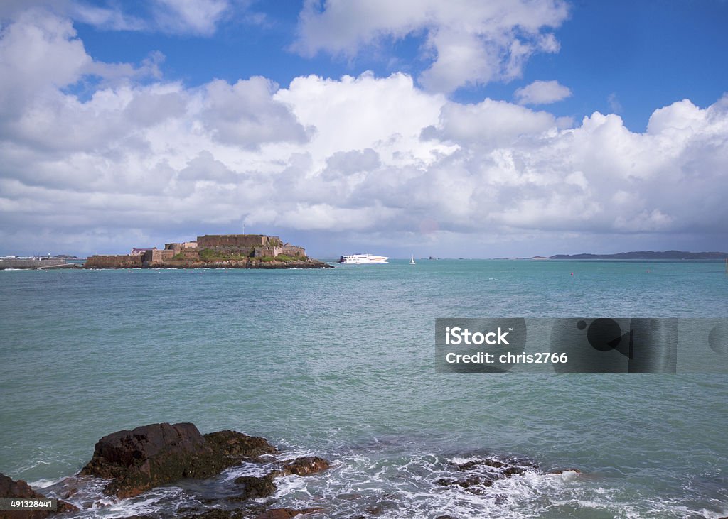 Saint Peter Port,  Guernsey. Saint Peter Port in Guernsey. Castle Stock Photo