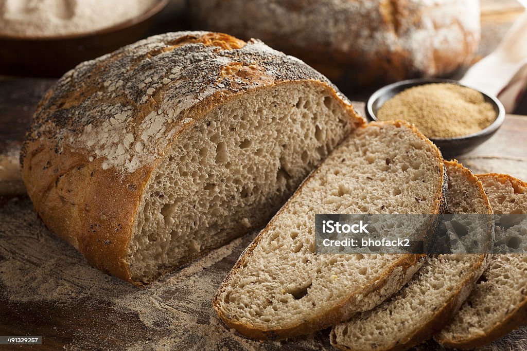 Organic Homemade Ancient Grain Bread Organic Homemade Ancient Grain Bread made with Amaranth 7-Grain Bread Stock Photo