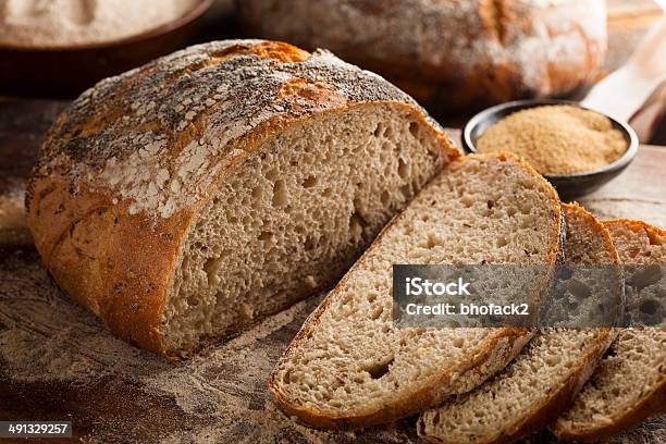 Organic Homemade Ancient Grain Bread Stock Photo - Download Image Now - 7-Grain Bread, Whole Wheat, Bread