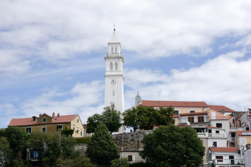 View on the church tower of Novi Vinodolski