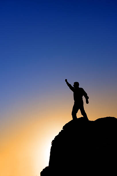 istock Man on top of mountain 491329475