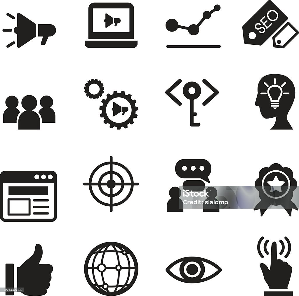 Internet marketing icon set Icon Symbol stock vector