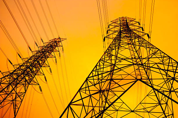 istock Silhouette of high voltage post in the evening 491334242