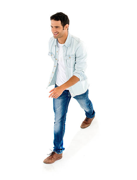 istock Casual Latin American man walking 491334718