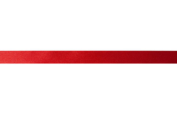 istock Shiny Red ribbon isolated on white 491334934