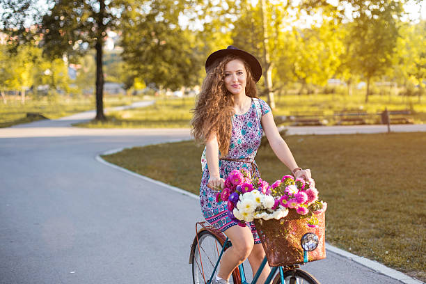 istock Girl on a bicycle on autumn morning 491335988
