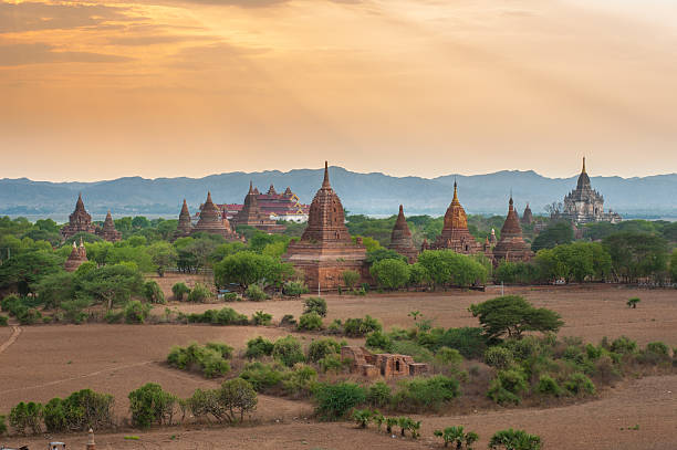 istock Pagoda landscape in the plain of Bagan, Myanmar 491336106