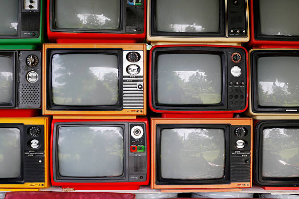 istock Many old televisions bundled together 491337770