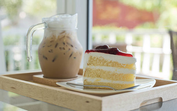 istock Strawberry Cake and ice coffee 491338132