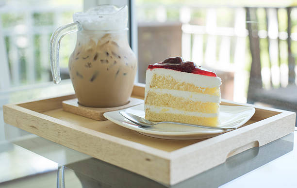 istock Strawberry Cake and ice coffee 491338138