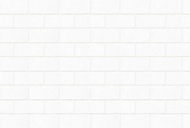 textura de la pared de ladrillo blanco cemento - bloque de cemento fotografías e imágenes de stock