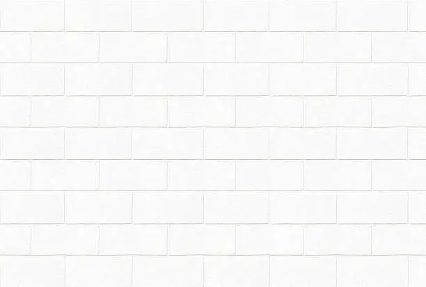 Photo of White concrete brick wall texture