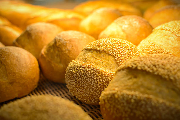istock close up of bread on tray 491349332