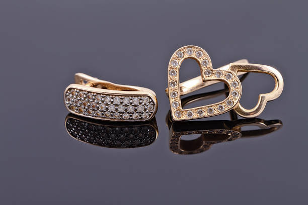 istock Gold earrings in different years and in different versions 491351038