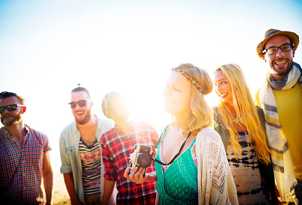 istock Friendship Freedom Beach Summer Holiday Concept 491351124