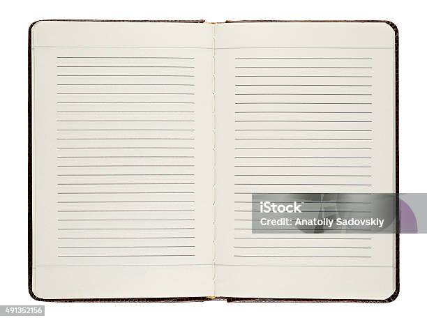Open Diary Stock Photo - Download Image Now - 2015, Blank, Book