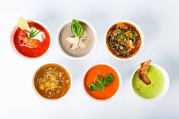 istock Variety of soups from different cuisines 491352536
