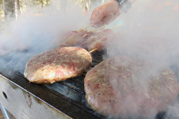 istock meat is roasted on the grill 491362064