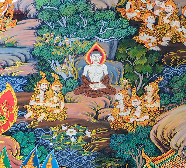 Thai mural painting art