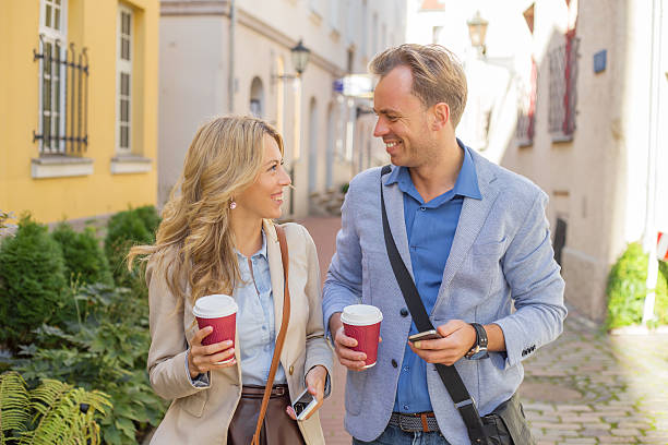 istock Man and woman having a fun conversation 491362144