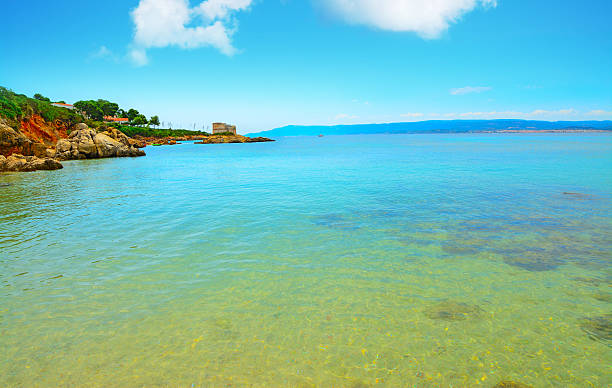 crystal clear water in Alghero shoreline