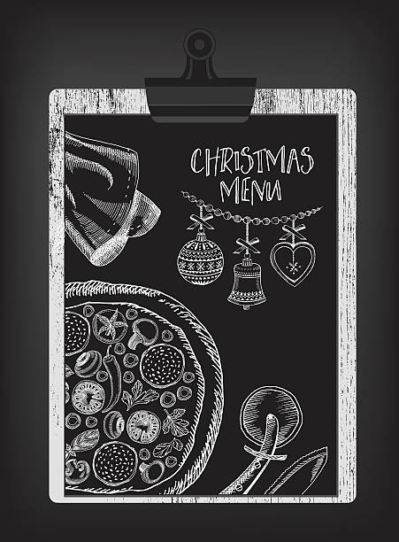 istock Christmas party invitation restaurant. Food flyer. 491363996