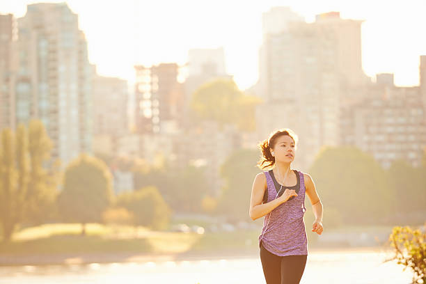 istock She's got the right tunes for a run 491374326