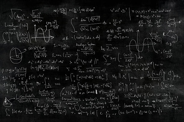 mathematic ecuaciones de fondo - mathematics mathematical symbol blackboard formula fotografías e imágenes de stock