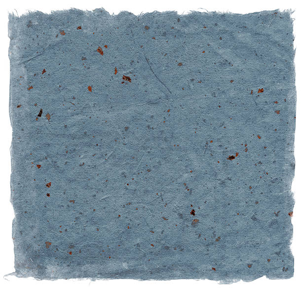 istock Artistic handmade Rice paper in blue colour, isolated on white 491378916