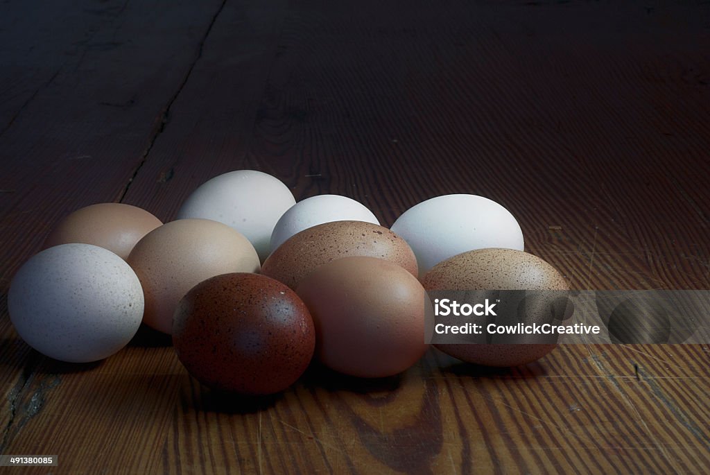 Farm, frisch zubereitete Eier-lichtmalerei - Lizenzfrei Aufnahme von unten Stock-Foto