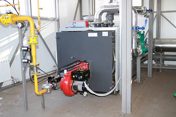 istock Modern hi-tech gas boiler-house 491380088