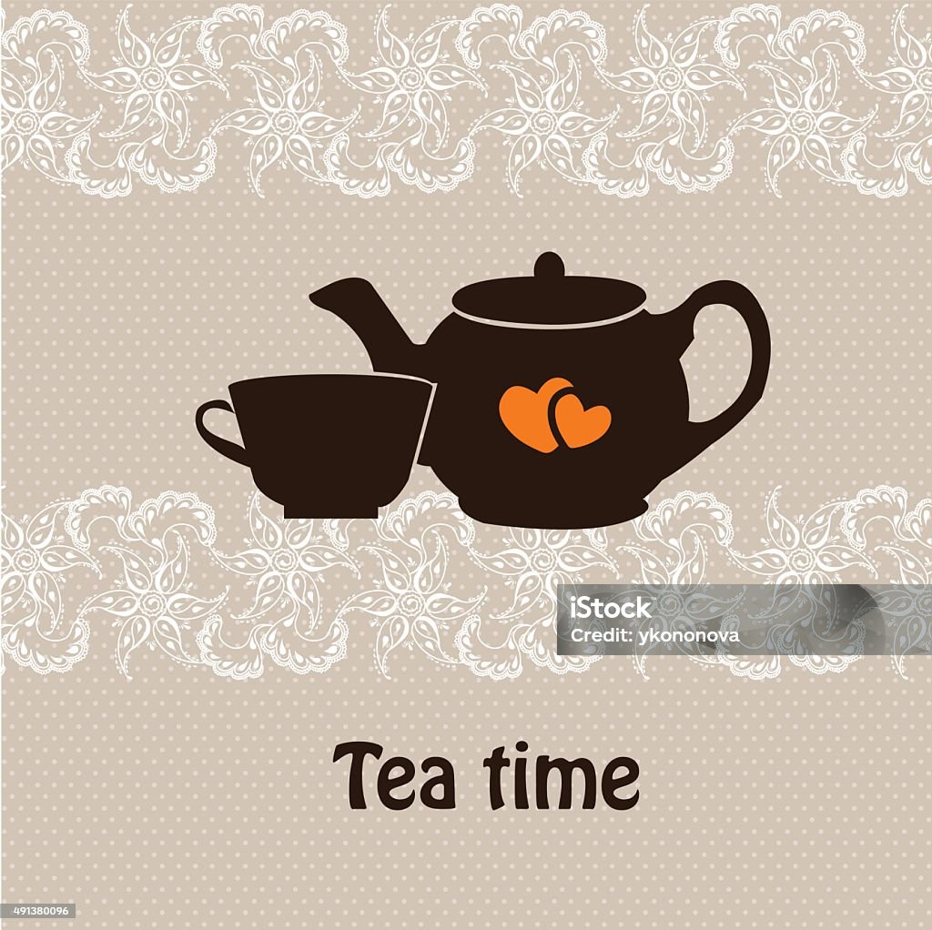 Time For Tea Vector Time For Tea Stock Illustration - Download Image Now - 2015, Abstract ...