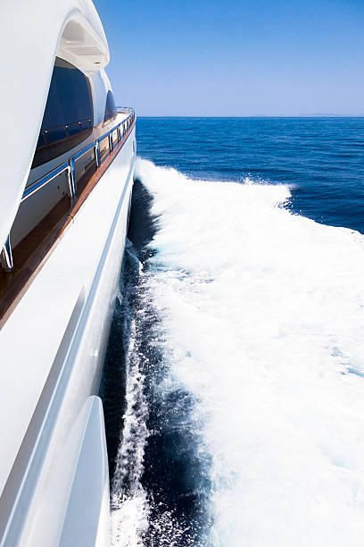 istock Yacht Sailing at High speed. Sea. Waves. 491380199