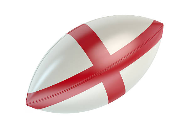 istock Rugby Ball with flag of England 491380604