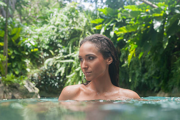 istock Young Woman In A Lagoon 491380709