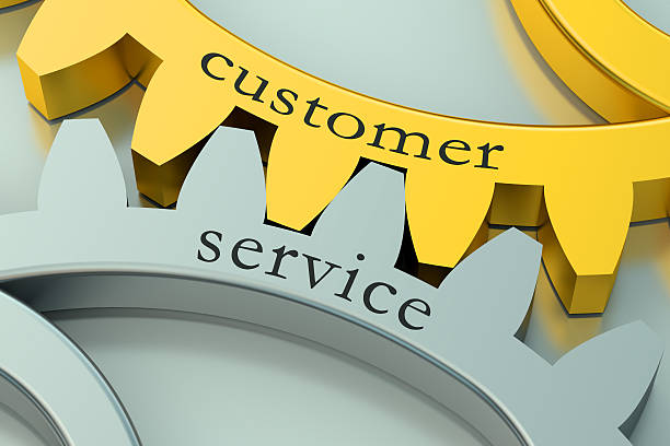 istock Customer Service concept on the gearwheels 491381296