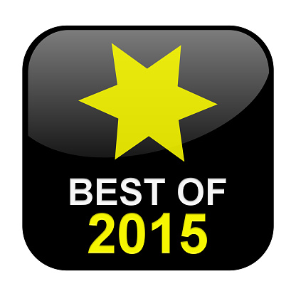 Black isolated Button is showing Best of 2015