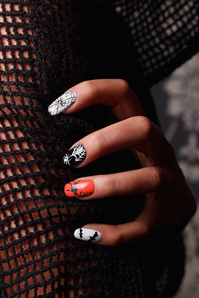 Special nails for Halloween stock photo