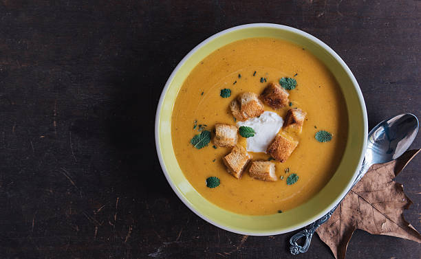 istock Homemade pumpkin soup 491390276