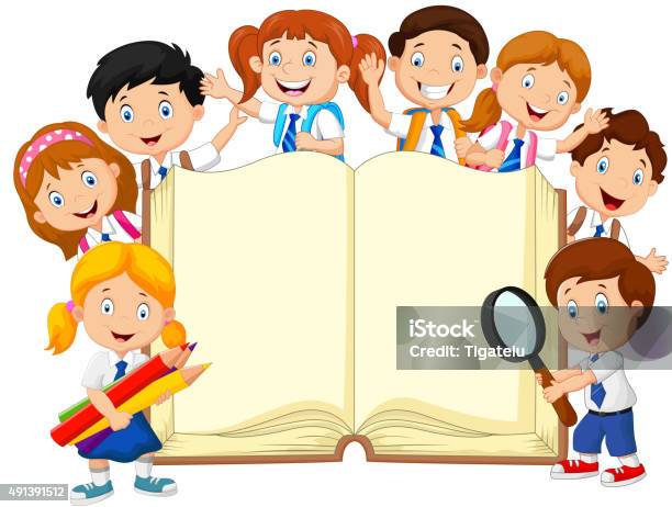 Cartoon School Children With Book Isolated Stock Illustration - Download Image Now - Backgrounds, Book, Classroom - iStock Cartoon School Children With Book Isolated Stock Illustration - Download Image Now - Backgrounds, Book, Classroom - iStock