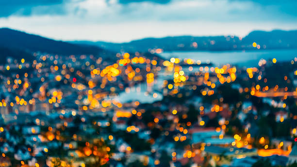 istock Blurred Architecture Background of Bergen, Norway. 491391938
