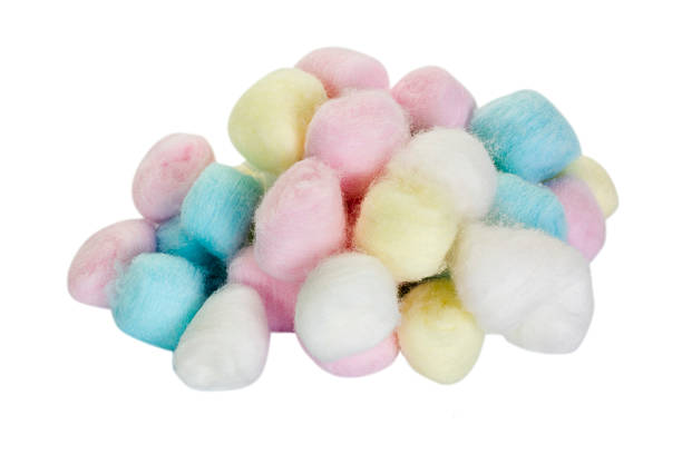 Closeup Of A Heap Of Cotton Balls Stock Photo - Download Image Now