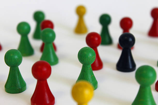 istock Game figure figure game play red green 491393830